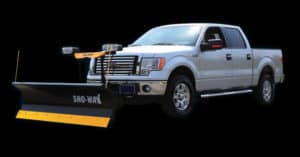 Sno-Way 26 Series Snow Plow on a Silver Ford F-150