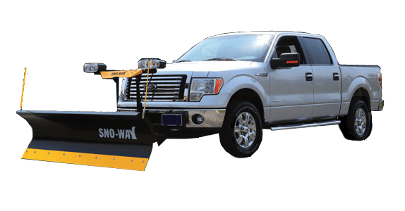 Sno-Way 26 Series snow plow on a silver Ford F-150