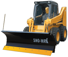 Skid Steer with Sno-Way Snow Plow