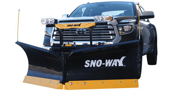 Sno-Way 26V Snow Plow on a Black Toyota Tundra