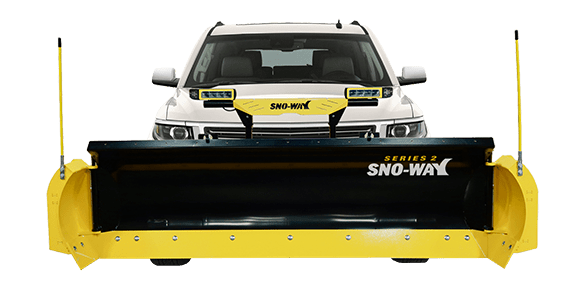 Sno-Way 26R Series 2 Snow Plow on a white Ford F-150 truck