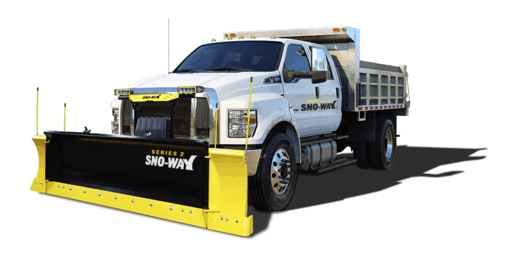 Revolution HD Snow Plow on a Class 4 white truck