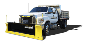 Revolution HD Snow Plow on a Class 4 white truck