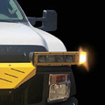 Sno-Way Smart Flash lighting system an a white truck
