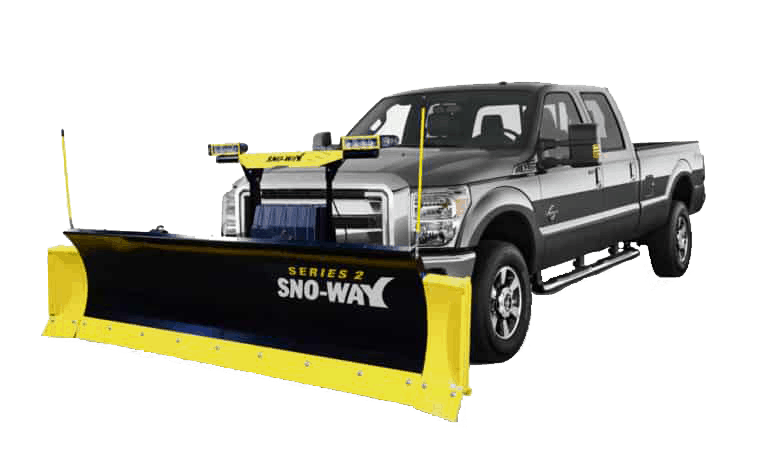 29R Snow Plow on a gray Ford F-250 truck