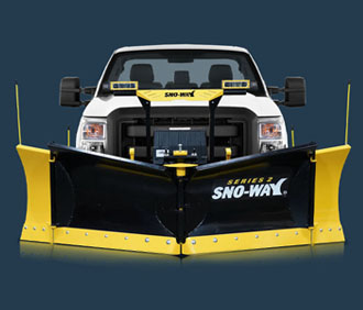 Sno-Way 29RVHD V-Plow on a white Ford F-250 - F-250 Snow Plow 